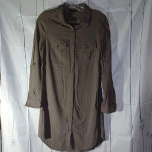 J For Justify button-down lone sleeve shirt dress